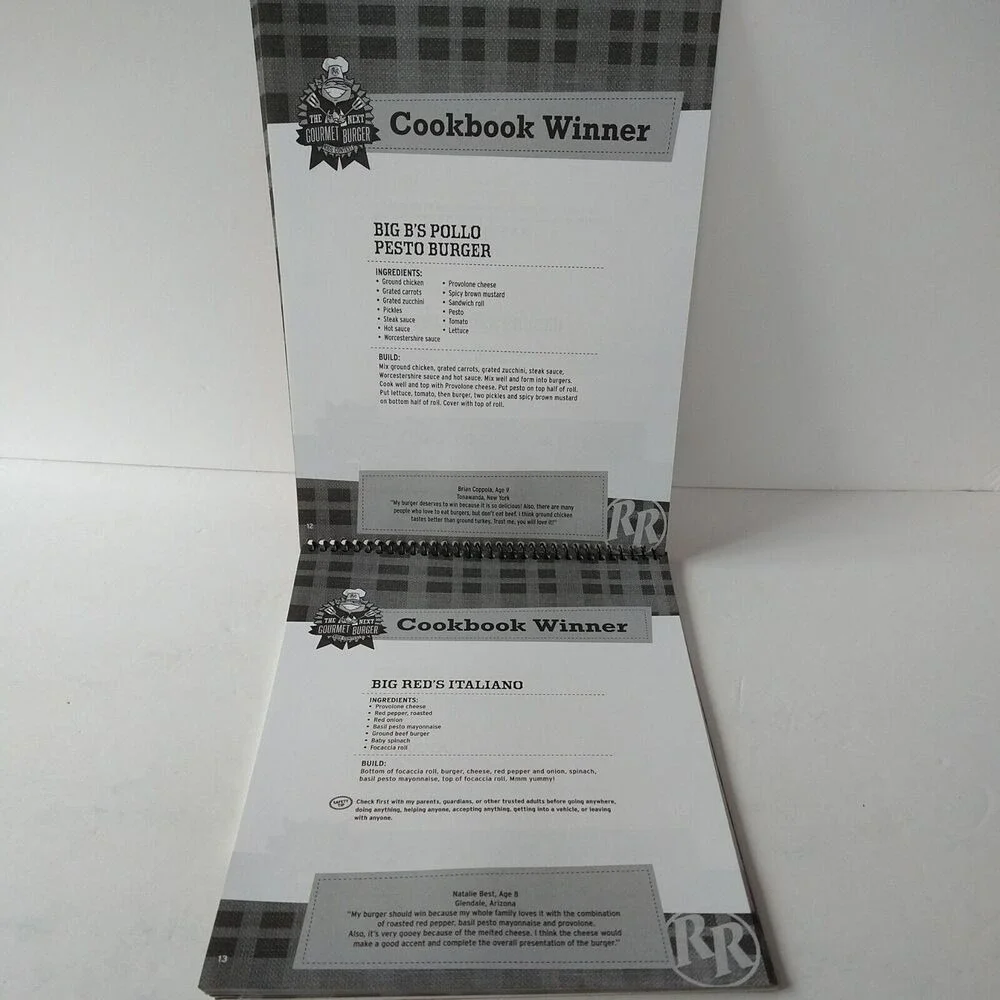 Red Robin Kids Cookbook – 50 Gourmet Burger Creations‎ (2007 Spiral‑Bound)
